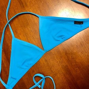 Jolyn Tie-back Electric Blue Bikini Top